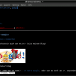 Mein Blog in w3m mit Bildern