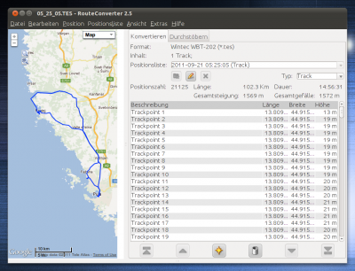 Geotagging: RouteConverter