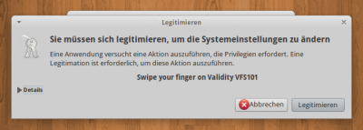 Authentifizierung mit Validity VFS101