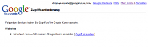 Google: Zugriffsanforderung