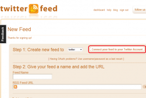 Twitterfeed.com: Feed