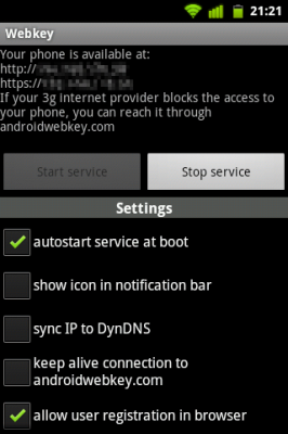 Webkey for Android 1