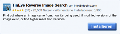 Google Chrome-Erweiterung: TinEye