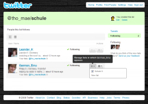 Twitter: Manage Lists